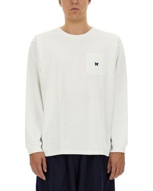 Needles T Shirt With Logo - White