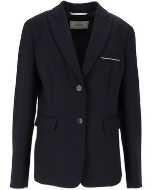 Peserico Tailored Classic Lapel Blazer - Blue