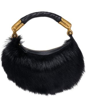 Balmain Ebene Mini Bag Fur Negro