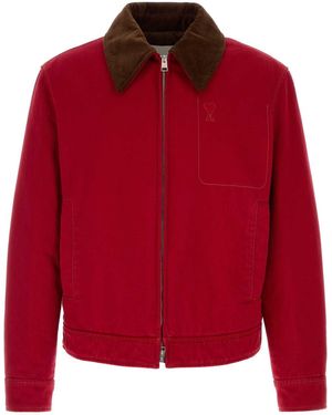 Ami Paris Denim Jacket - Red