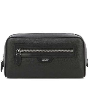 Tom Ford Kulturbeutel mit Logo-Applikation - Schwarz