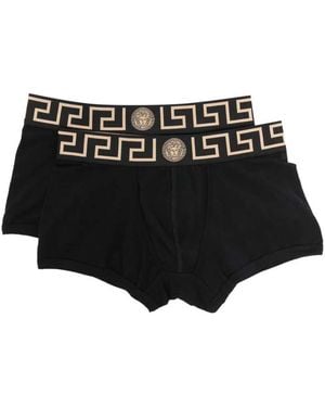 Versace Juego de 2 braguitas de jacquard Medusa - Negro