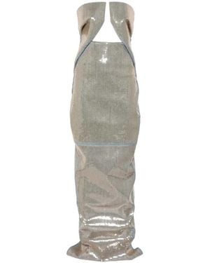 Rick Owens Long Sequin Dress - White