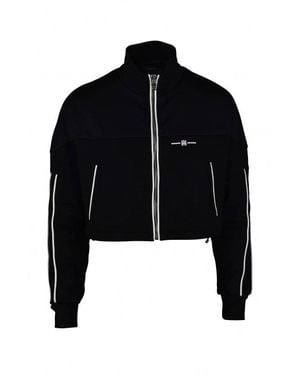 Amiri Cropped Jacket With Distinctive Logo - Black