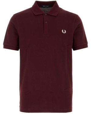 Fred Perry Piquet Polo Shirt - Red