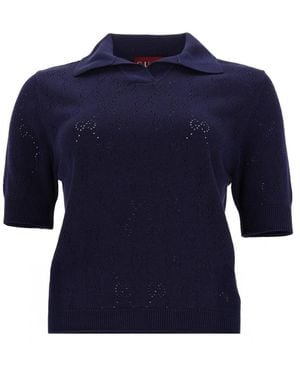 Gucci Silk And Cotton Polo Shirt - Blue
