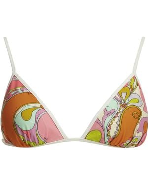 PUCCI "Orchidee" Bikini Top - Natural