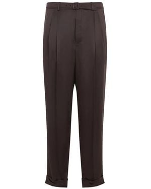 Saint Laurent Silk Pants - Brown