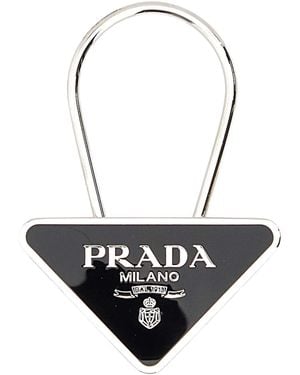 Prada Metal Key Ring - Black
