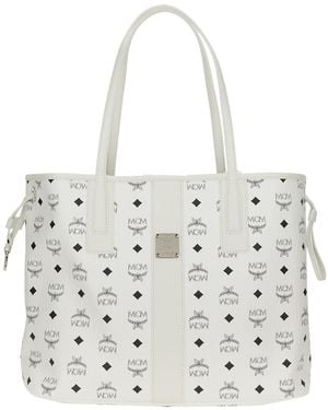 MCM Borsa Shopper "Liz" Medium - Blanc