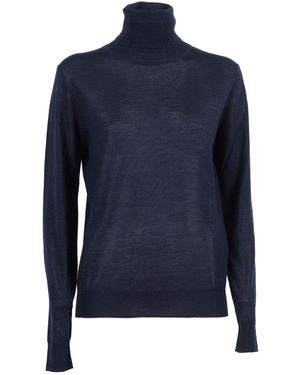 P.A.R.O.S.H. Ribbed Turtleneck Sweater Crafted From Luxury Wool - Blau