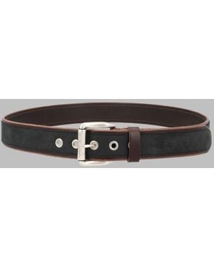 Our Legacy Leather Belt With Buckle - Grey