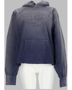 Maison Margiela Felpa Con Stampa - Blue
