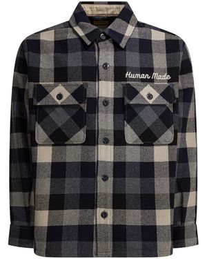 Human Made Chaqueta sobrecamisa de lana hecha a mano - Negro