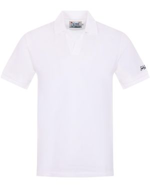 Mc2 Saint Barth Cotton Pique Polo - Weiß