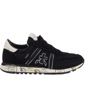 Premiata Premiata Witte Sneakers Lucyd Zwart