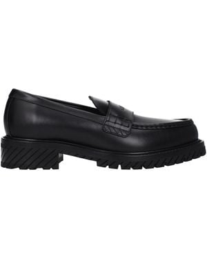 Off-White c/o Virgil Abloh Off Military Moccasins Leather - Black