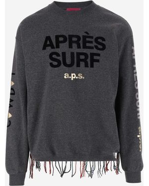 APRÈS SURF Baumwollblend Sweatshirt mit Logo - Schwarz