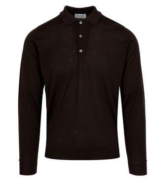 John Smedley T-Shirts und Polos Braun - Schwarz