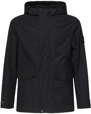 Stone Island Wasserfeste Baumwoll-Ghost-Jacke - Schwarz