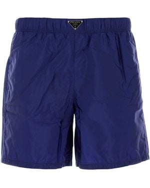 Prada Electric Re Nylon Swimming Shorts - Blue