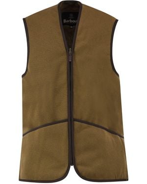 Barbour Reversible Shearling Effect Fleece Waistcoat - Green