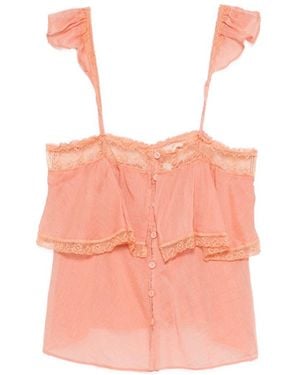 forte_forte Cotton And Silk Voile Top - Pink