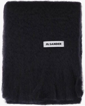 Jil Sander Schal aus Mohairmischung - Schwarz
