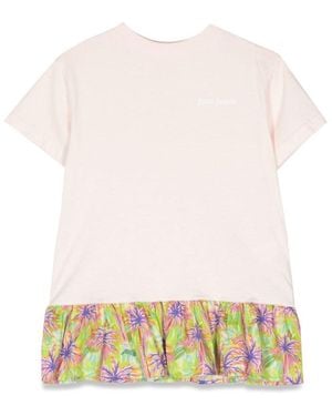 Palm Angels Ruffles Teedress - White