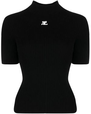Courreges Courreves Re Edition Logo gestrickt - Schwarz