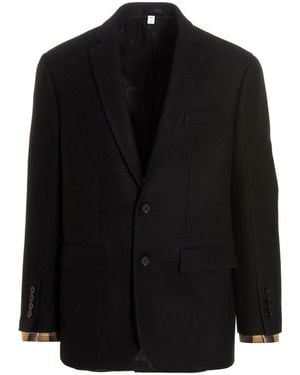 Burberry Wolle maßgeschneiderte Blazerjacke - Schwarz