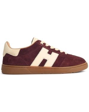 Hogan 'Cool' Burgundy Suede Trainers - Brown