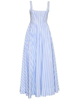 Sportmax Striped Cotton Long Dress - Blue
