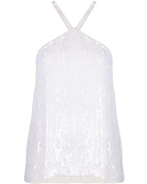 P.A.R.O.S.H. Sequinned Top - White