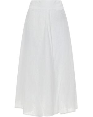 120% Lino Mini Skirt - White