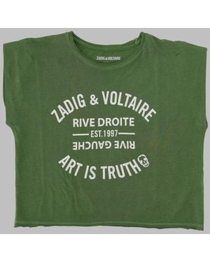 Zadig & Voltaire Kids 100% Cotton T-Shirt - Green