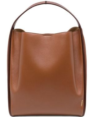 Jil Sander Pivot Leren Shopper - Bruin