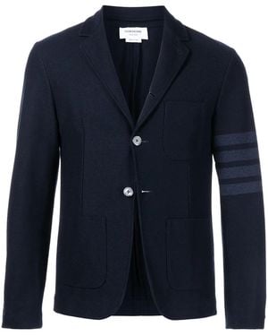 Thom Browne 4-Bar Merino Sport Blazer - Blue