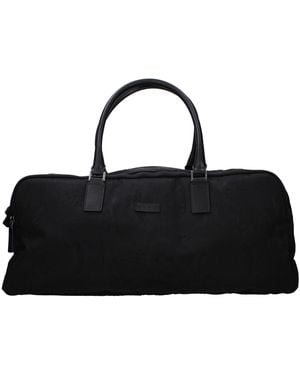 Versace Fabric Shoulder Bags - Black