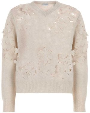 Burberry Sand Wool Jumper - White