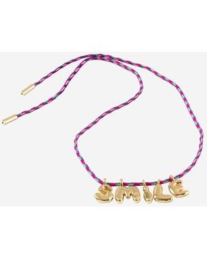 Sorbet Island Fabric And Metal Necklace - Metallic