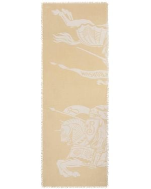 Burberry Ekd Wollen Sjaal - Naturel