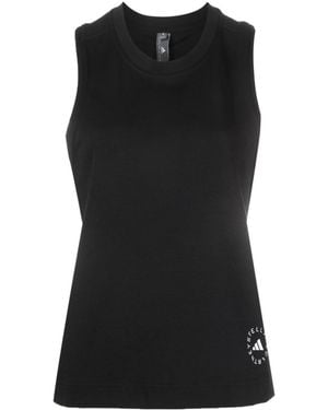 adidas By Stella McCartney Tanktop Mit Logo-Print - Schwarz