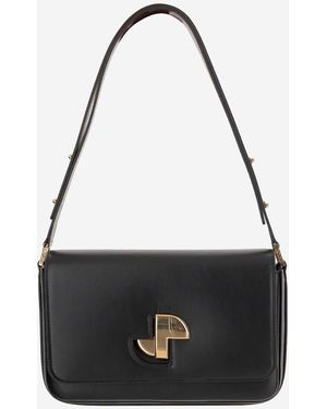 Patou Le Classic Lock Ledertasche - Schwarz