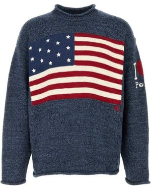 Polo Ralph Lauren Crew Neck Jumpers - Blue