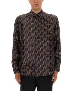 Fendi Printed Silk Shirt - Black