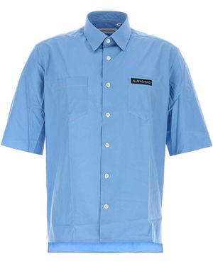 NAMACHEKO Cerulean Poplin Guardia Shirt - Blue