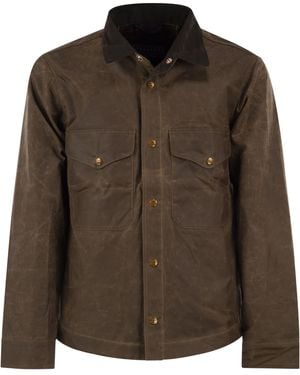 Manifattura Ceccarelli Waxed Cotton Shirt Jacket - Brown