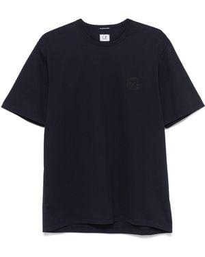 C.P. Company Metropolis Series Mercerized Jersey Sketched Graphics T Shirt - Blue