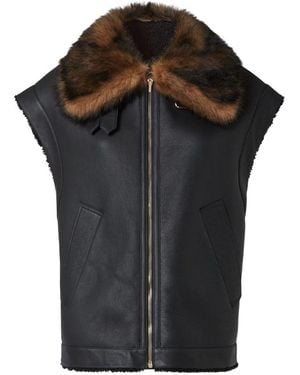 Fendi Leather Vest - Black
